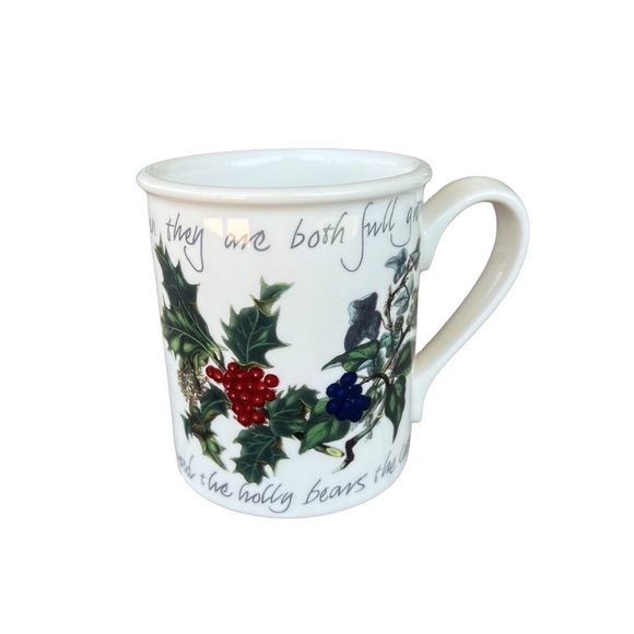 Portmeirion The Holly & The Ivy Holiday Breakfast Coffee Mug NWOT Discontinued - Picture 1 of 8